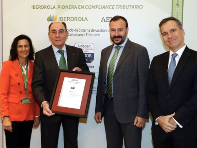 El presidente de Iberdrola, Ignacio Sánchez Galán, recibe certificado AENOR 'Compliance' Tributario para el grupo energético.