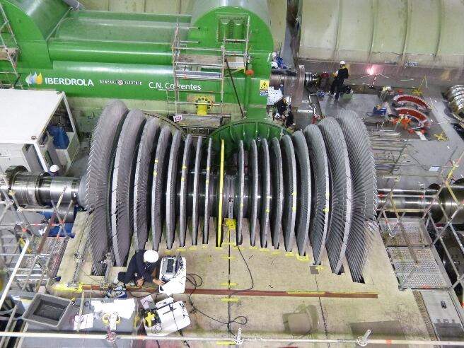 Trabajos de recarga en la central nuclear de Cofrentes