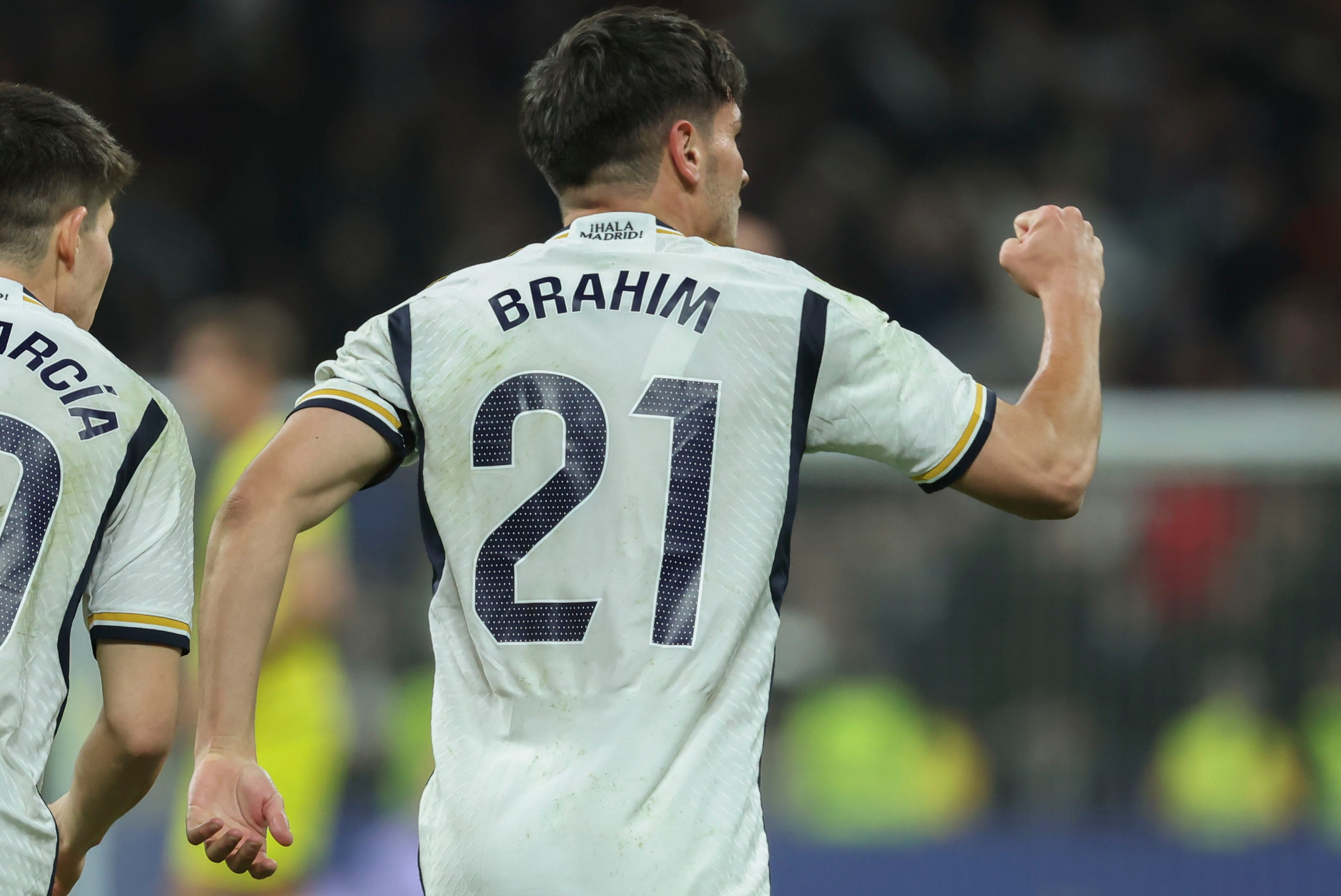 Brahim Diaz durante un partido con el Real Madrid. EFE/Kiko Huesca