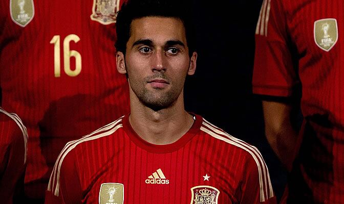 Arbeloa, durante la presentación de la camiseta del Mundial