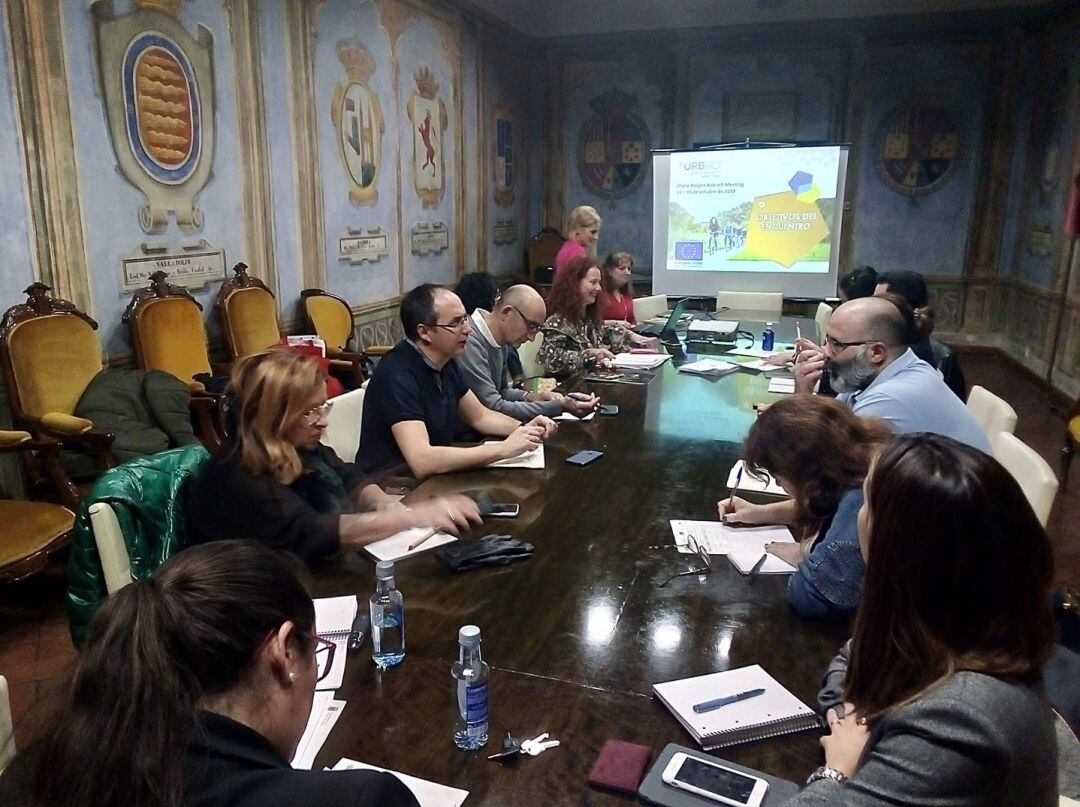 Una de las reuniones de los voluntarios del programa Urbact en Medina del Campo