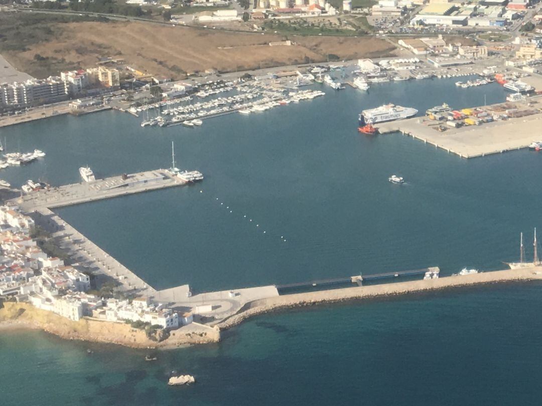 Vista aéra del puerto de Ibiza