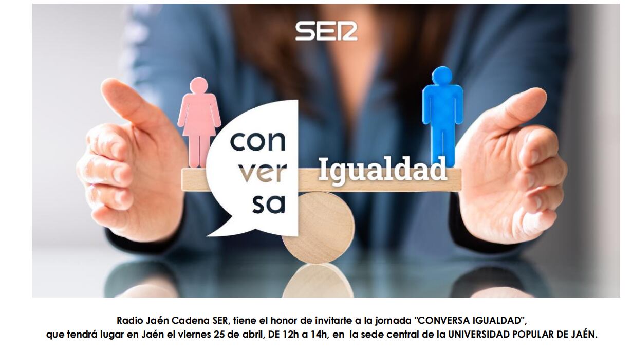 Invitación al Foro Conversa sobre Igualdad que tendrá lugar en Jaén.