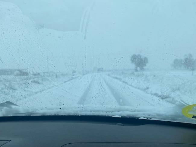 Zona sur de la comarca, completamente nevada