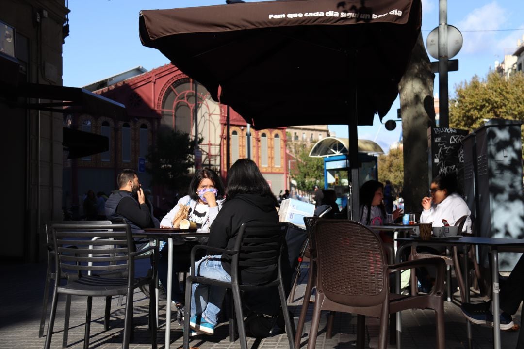 Terraza de un restaurante en el centro de Barcelona