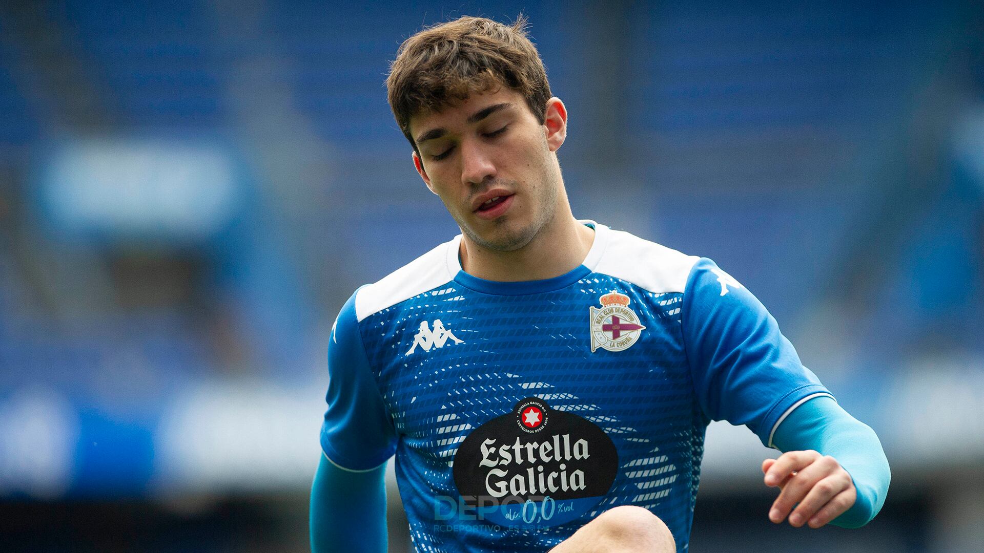 Martín Ochoa ejercitándose con el Deportivo