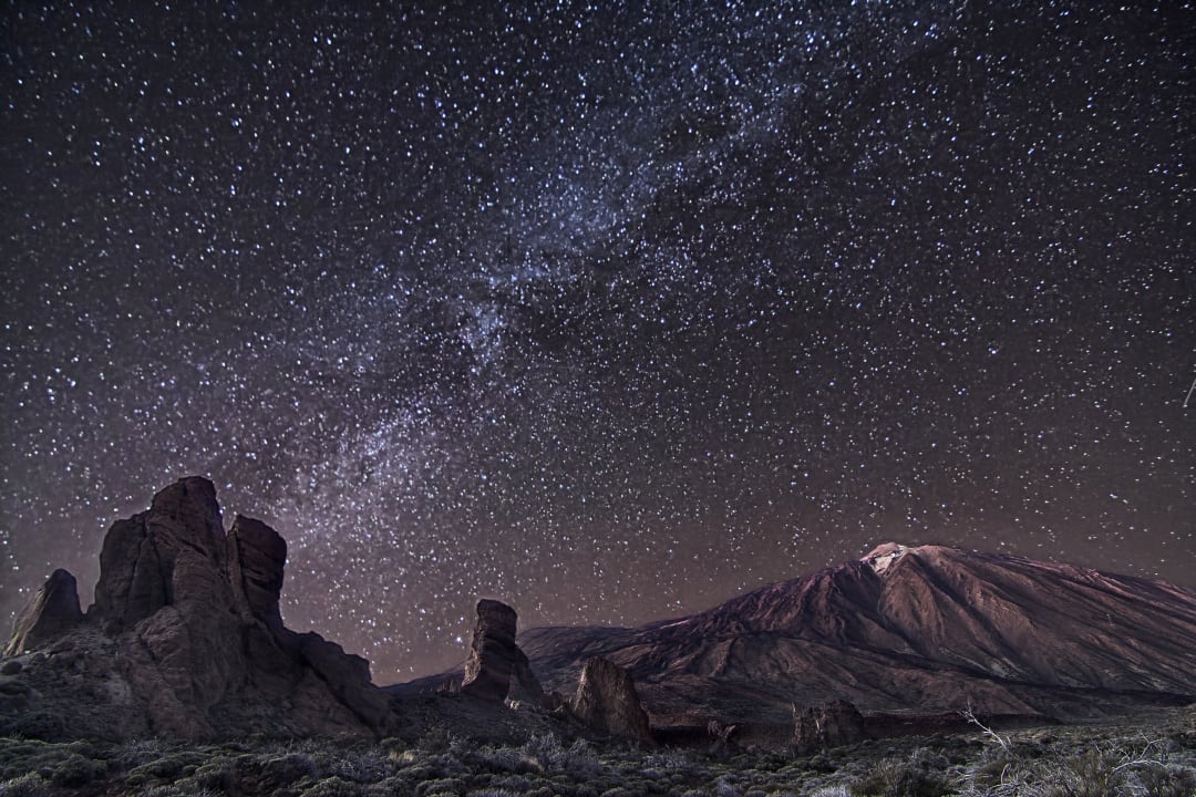 La Vía Láctea desde el Parque Nacional del Teide (Tenerife)