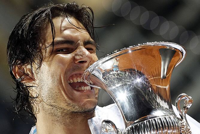 Nadal celebrando su victoria