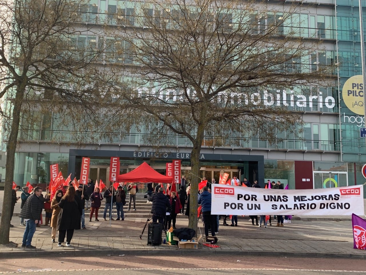 Concentración trabajadores Jazzplat Guadalajara/Foto SER GU