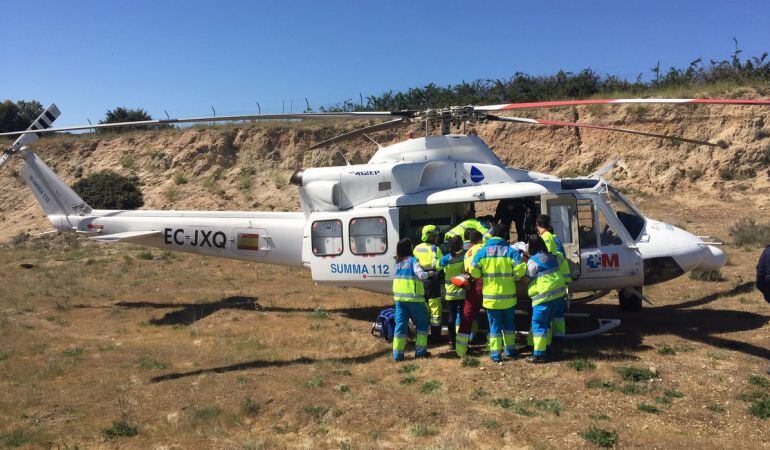 Uno de los helicópteros del SUMMA 112