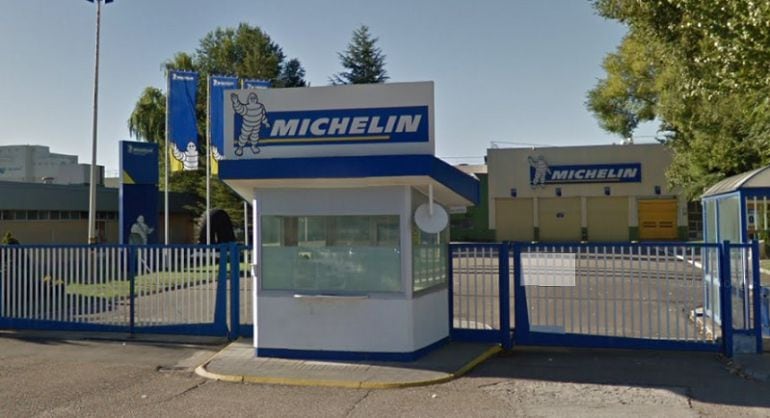 Entrada de la fábrica de Michelin en Aranda