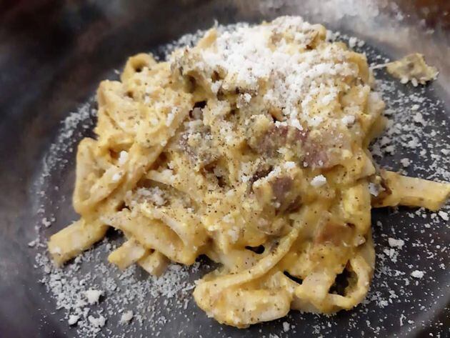 Spaghetti alla carbonara di Camelot, en Ristochicco