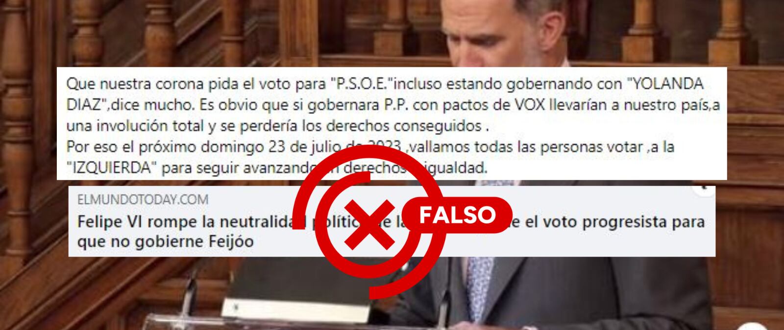 No, Felipe VI no ha pedido el voto progresista: es una sátira de El Mundo Today que se viraliza como real