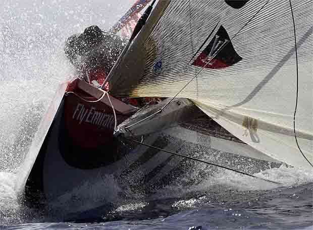 Uno de los veleros que compitió en la America's Cup