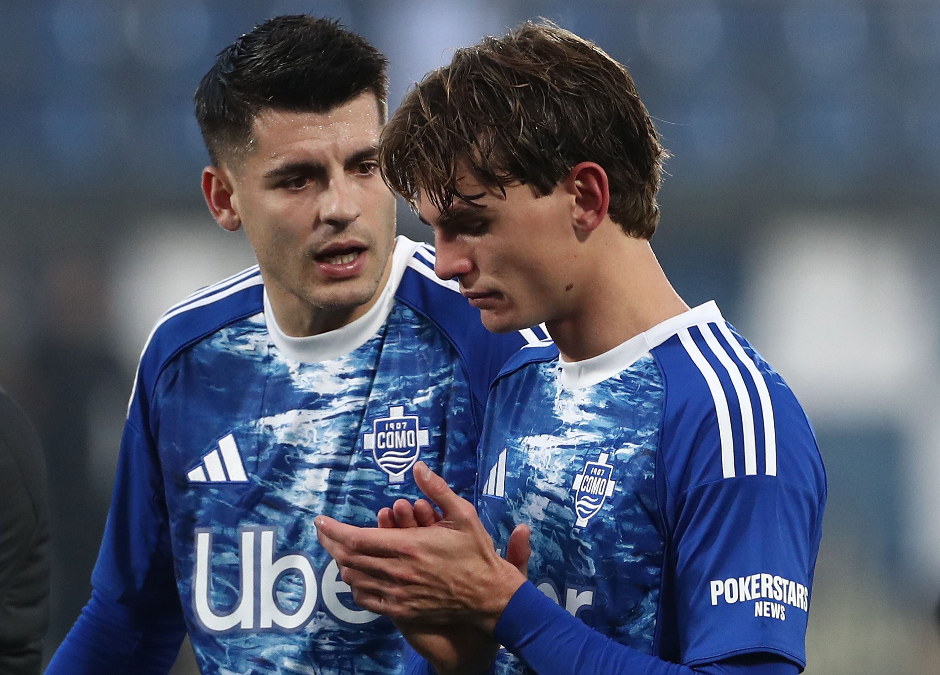 Nico Paz, después del partido de la Serie A entre Como y Atalanta