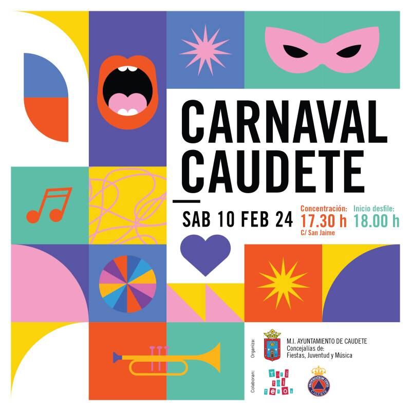 Cartel del carnaval 2024 de Caudete