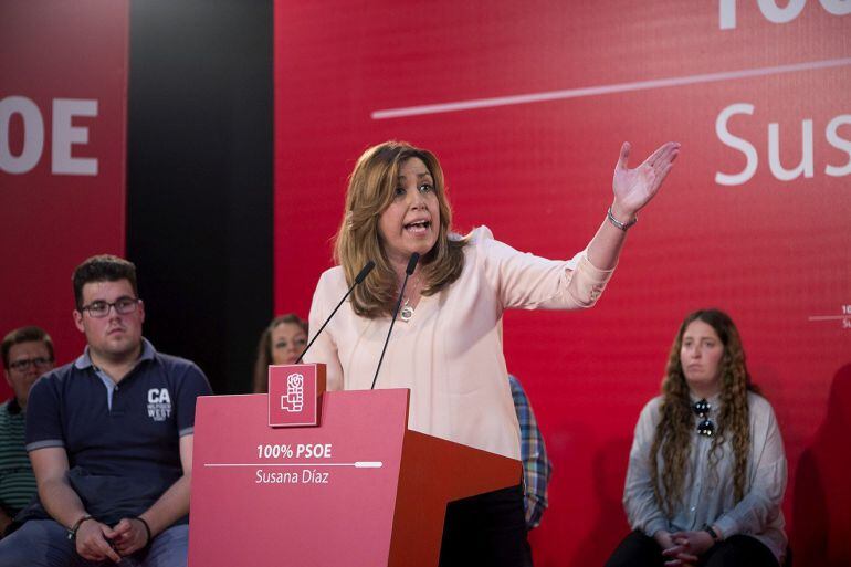 La candidata a la secretaría general del PSOE, Susana Díaz.