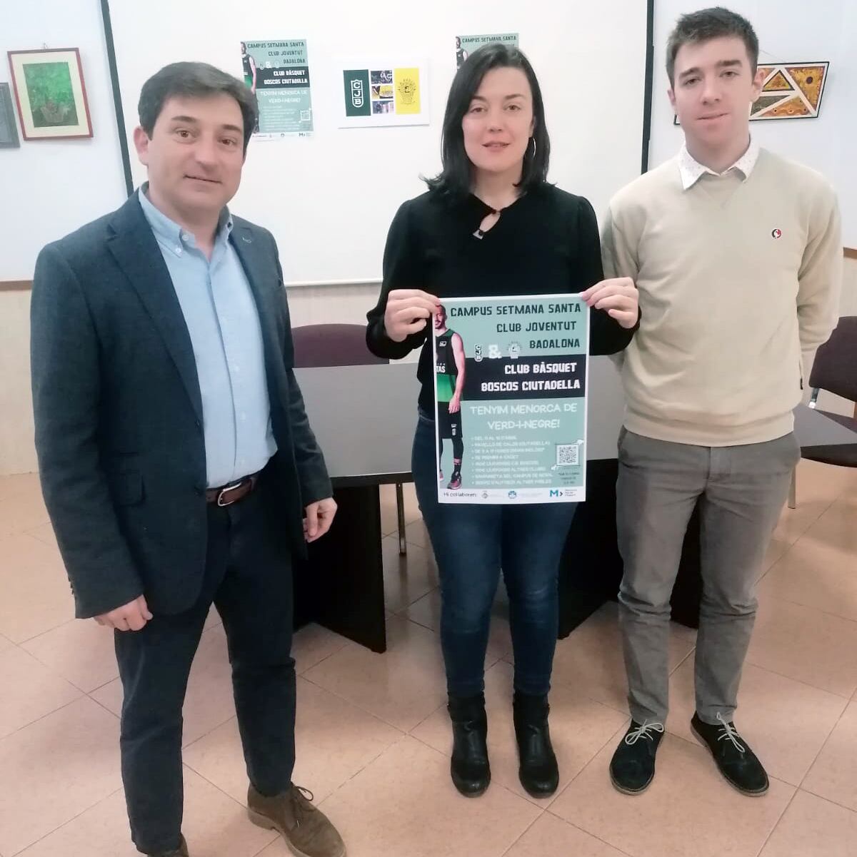 Representants del Boscos, Joventut i de l'Ajuntament van presentar el campus que es farà a Ciutadella el mes que ve.