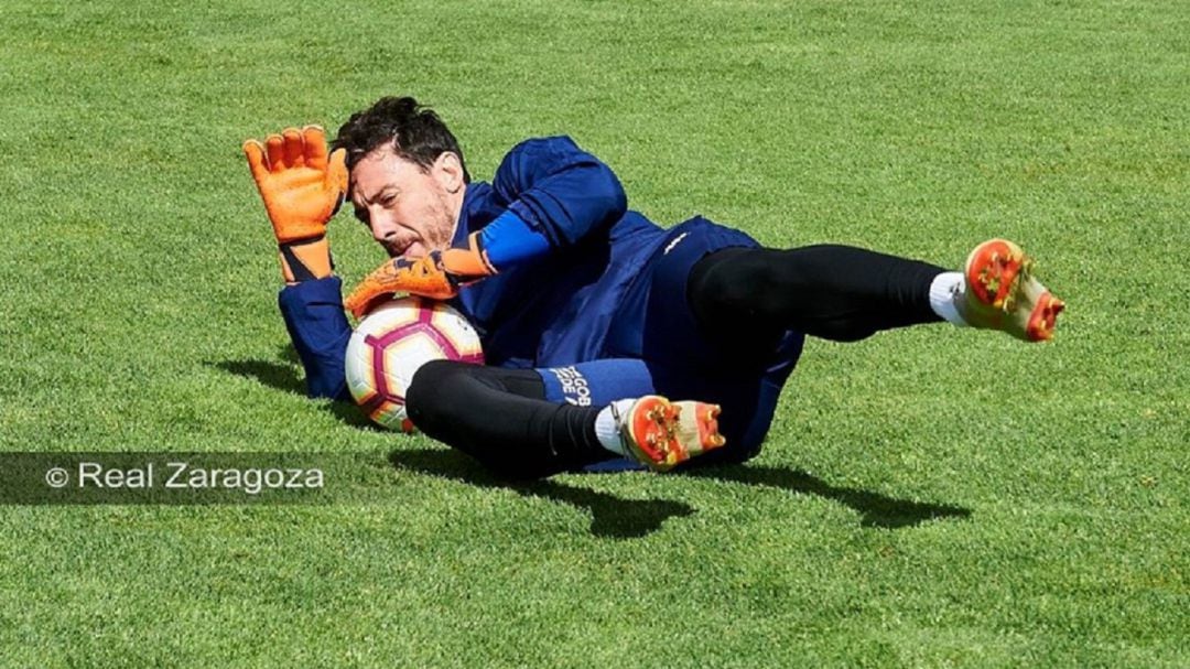 Cristian Álvarez durante un entrenamiento en la Ciudad Deportiva