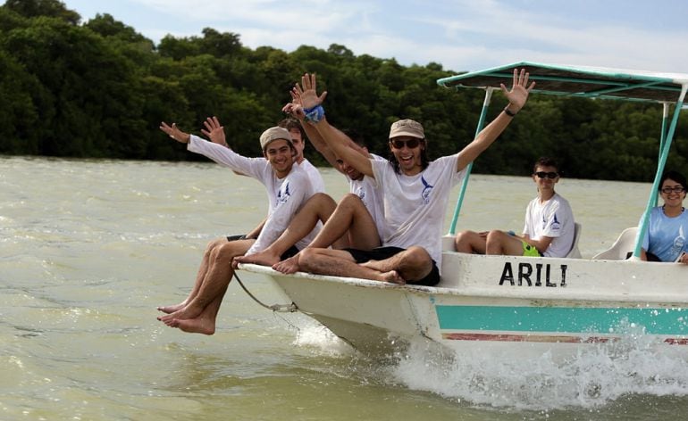 Ruteros en la Ría Celestún.