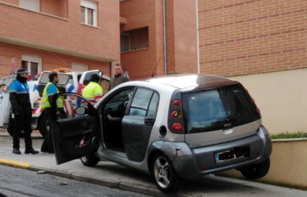 Estado del vehículo tras el accidente en la Calle Buena Vista