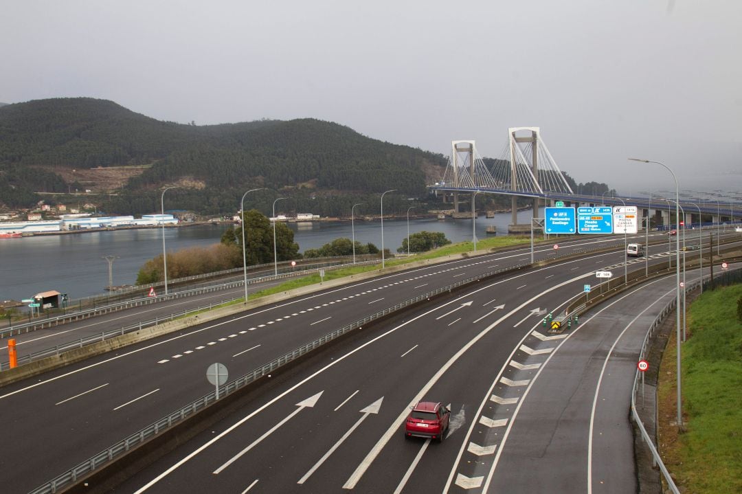 Vista de la AP-9 a su paso por Vigo