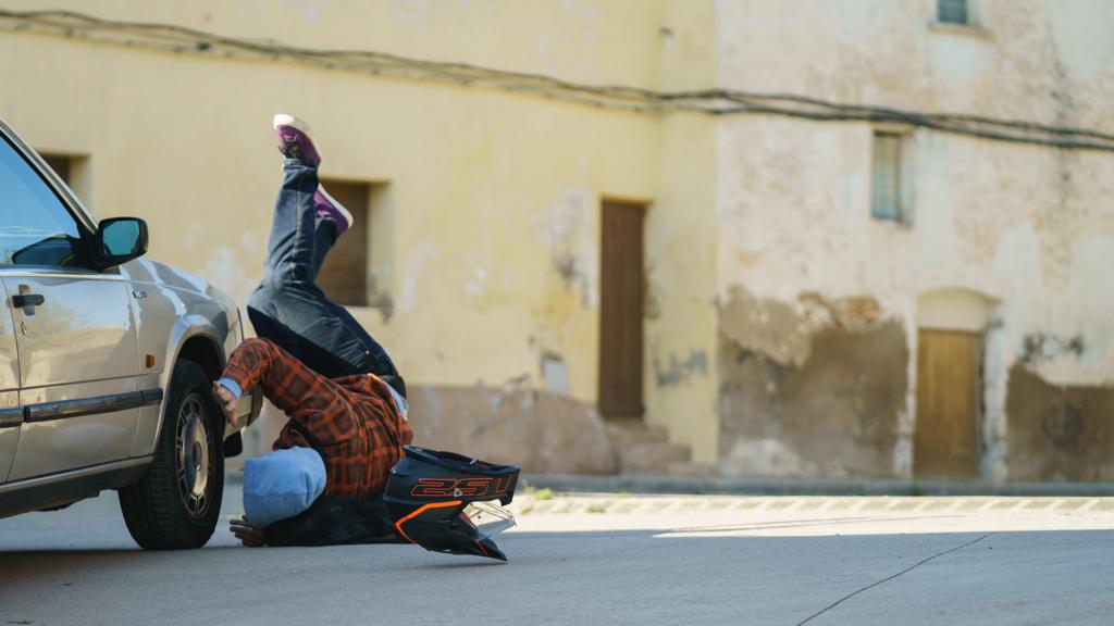 L'Albert Rodríguez Sirvent atropellat en la sèrie 'La Fossa'.