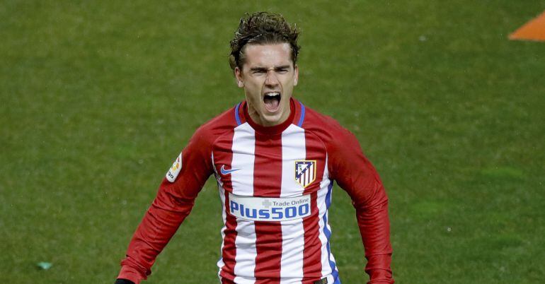 Griezmann celebra el gol de la remontada