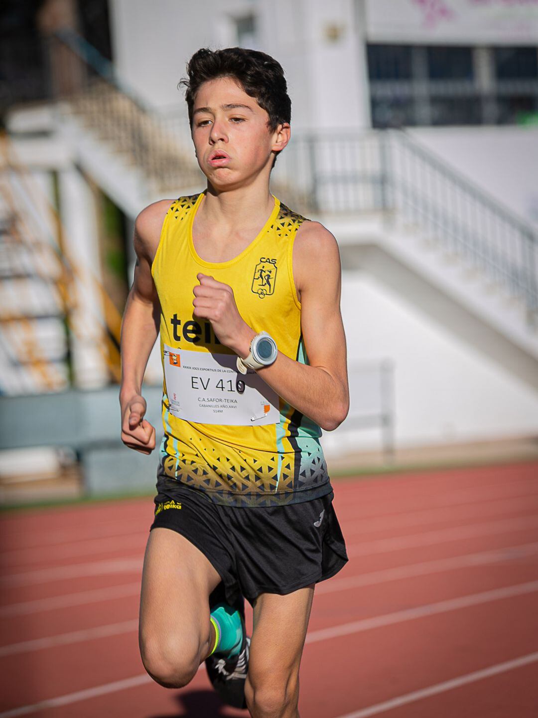 Xavi Cabanilles, en carrera, el sábado