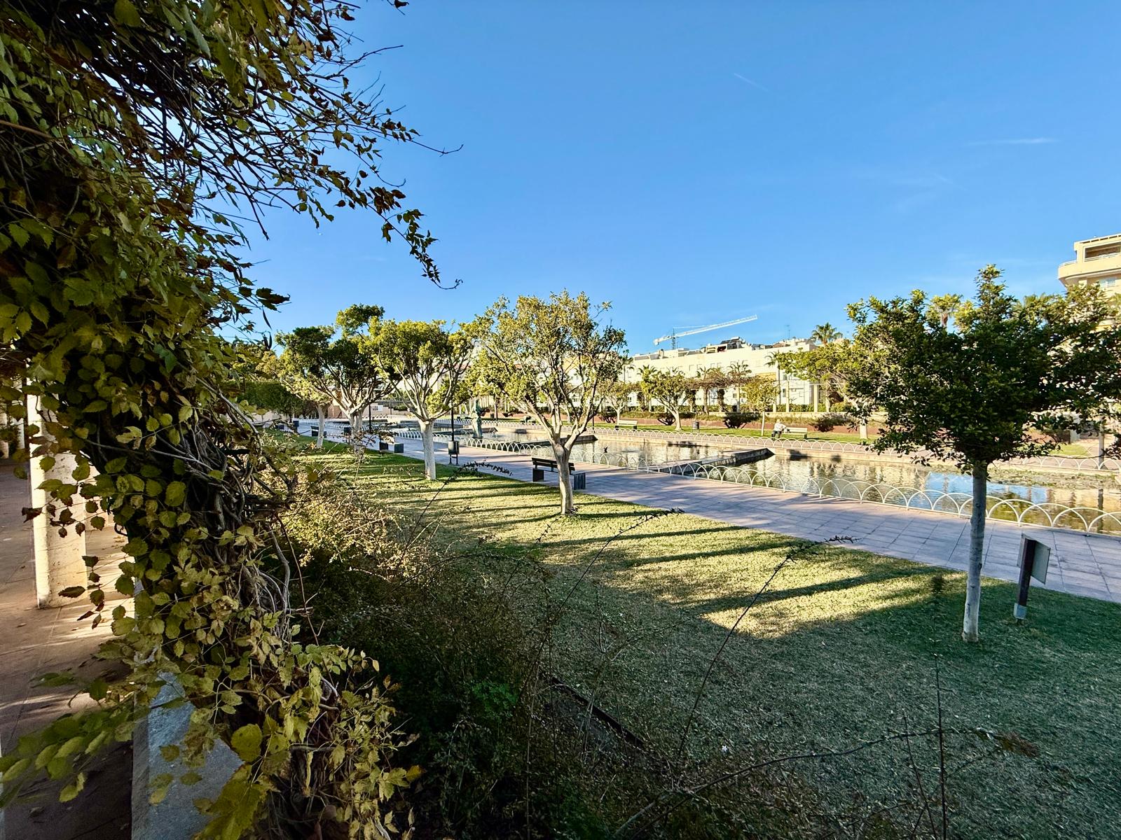 Zonas verdes del Parque del Oeste de Málaga