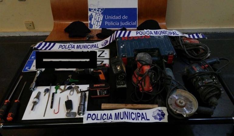 Los agentes intervinieron múltiples efectos para la comisión de robos con violencia