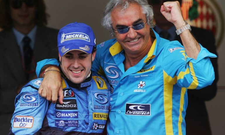 Fernando Alonso y Flavio Briatore, en su etapa en la escudería Renault.