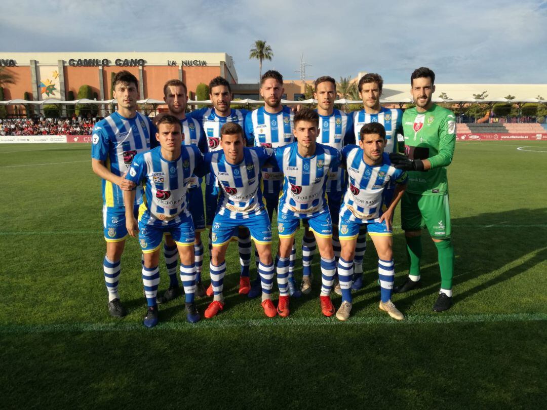 El once titular de los ribereños en La Nucía.