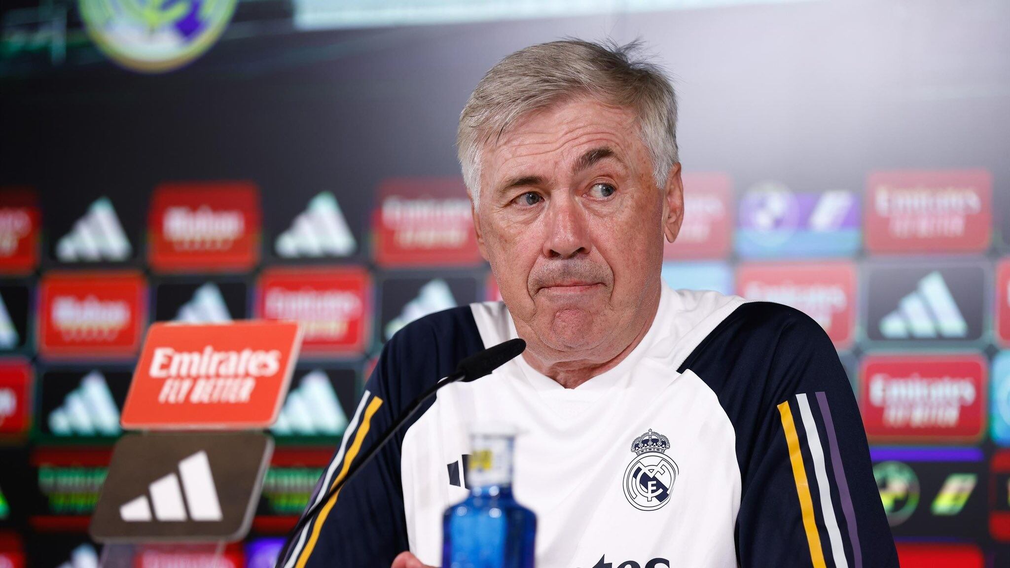 Ancelotti en la previa de un partido complicado frente al Almería.
