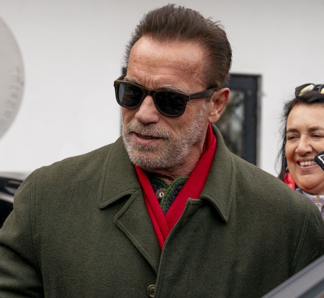 El actor Arnold Schwarzenegger durante una visita a una competición.