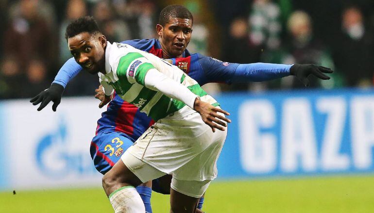 El jugador del Barcelona Marlon, en el partido de la Champions ante el Celtic.