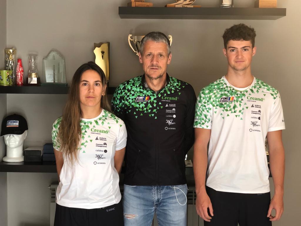 Esteve, Visa i Da Cruz durant la presentació de l'equip.