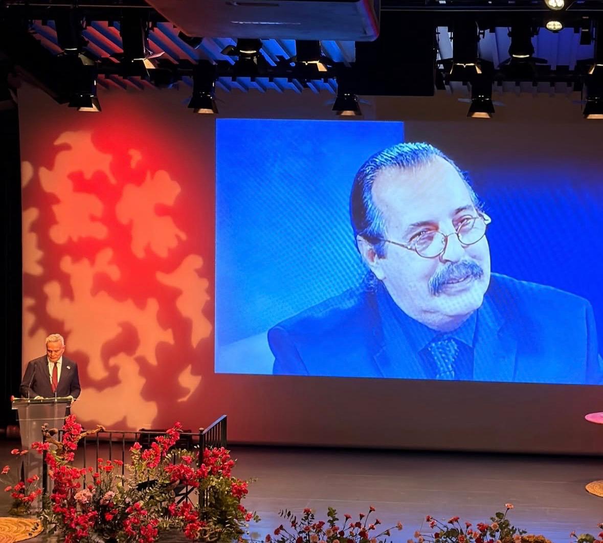 Cristóbal Cervantes durante la lectura del pregón de Feria