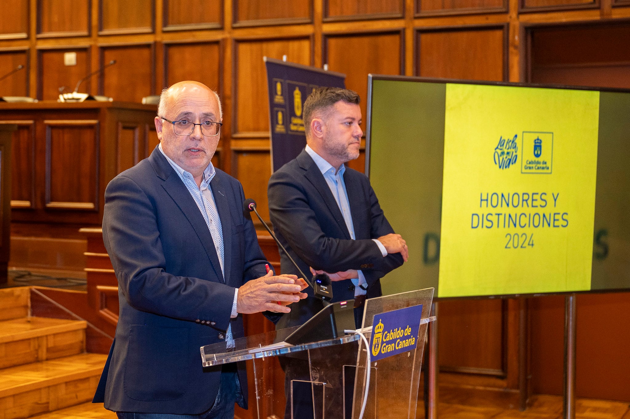 Antonio Morales, presidente del Cabildo de Gran Canaria, y Teodoro Sosa, vicepresidente