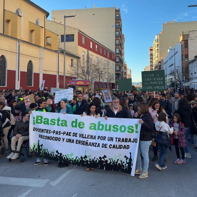 Manifestación en Villena