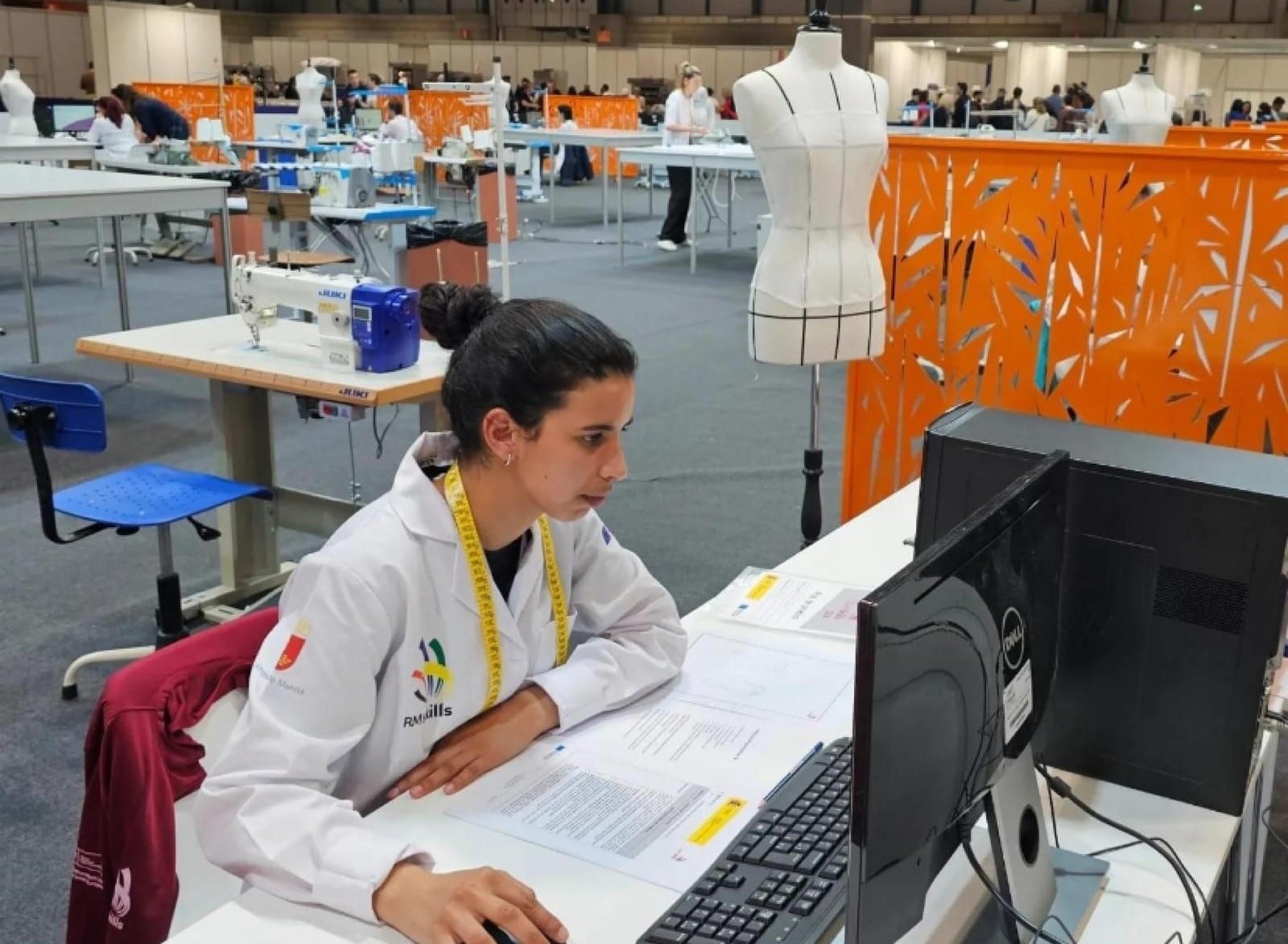 La joven durante su participación en la prueba que organiza el Ministerio de Educación y Formación Profesional.