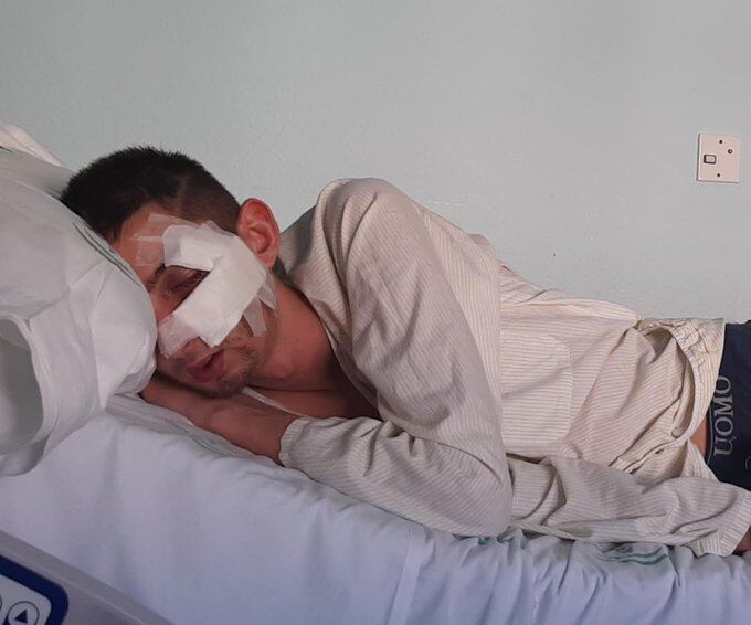 Imagen del joven agredido publicada en redes sociales por Aspanido