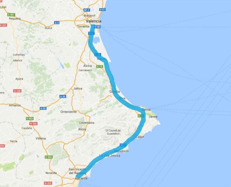 Recorrido Tren de la Costa