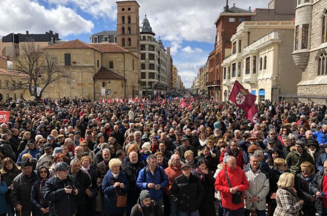 Imagen de archivo de una manifestación en León