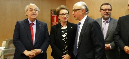 Andreu Mas-Colell i Cristóbal Montoro, a la reunió del Consell de Política Fiscal i Financera