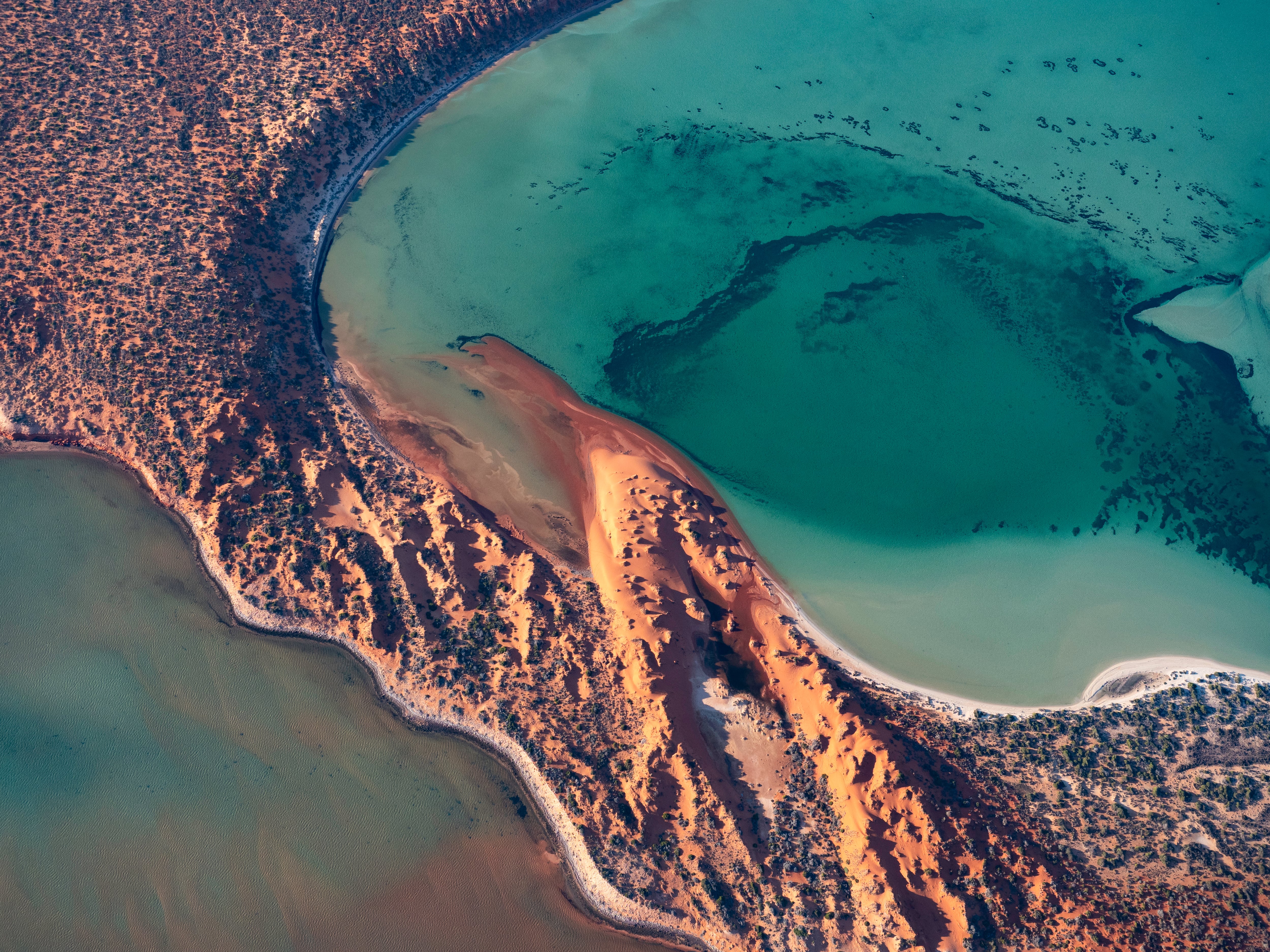 Vista aérea de Shark Bay (Australia).