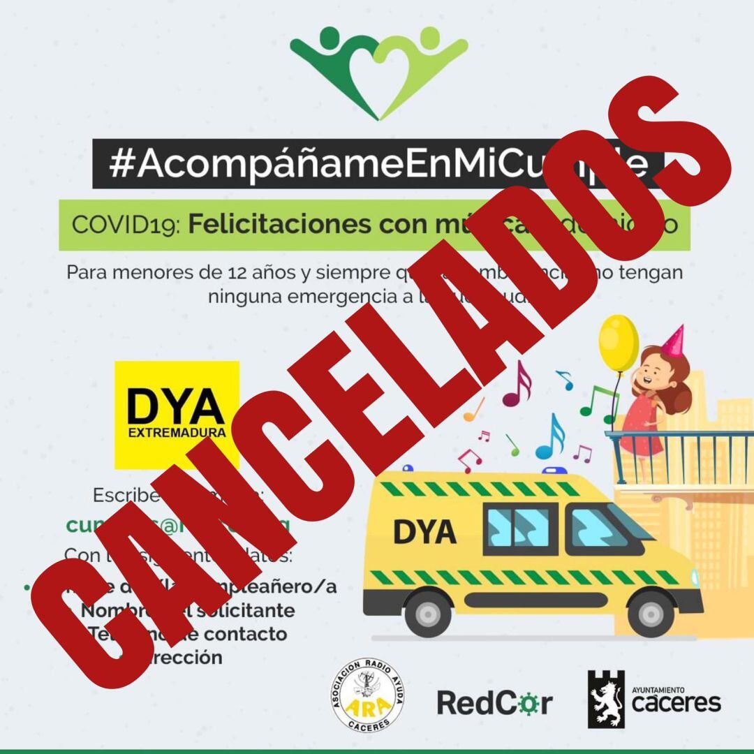 Canceladas las actividades de celebración de fiestas infantiles por orden de la delegación del gobierno