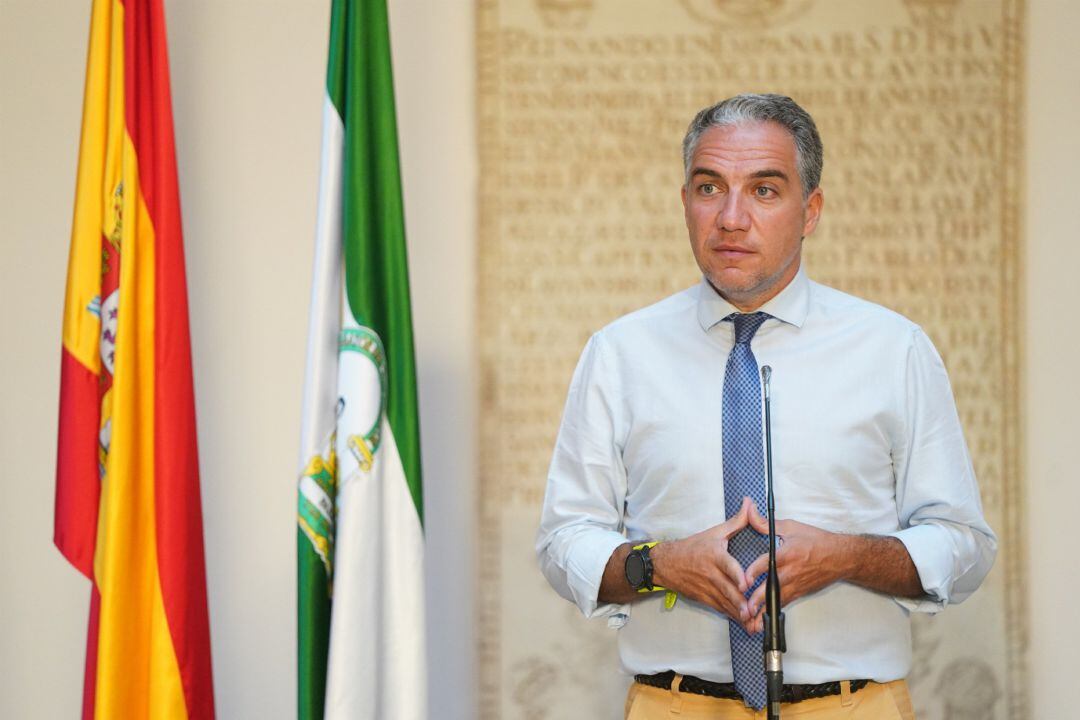 El consejero de Presidencia de la Junta de Andalucía, Elías Bendodo.