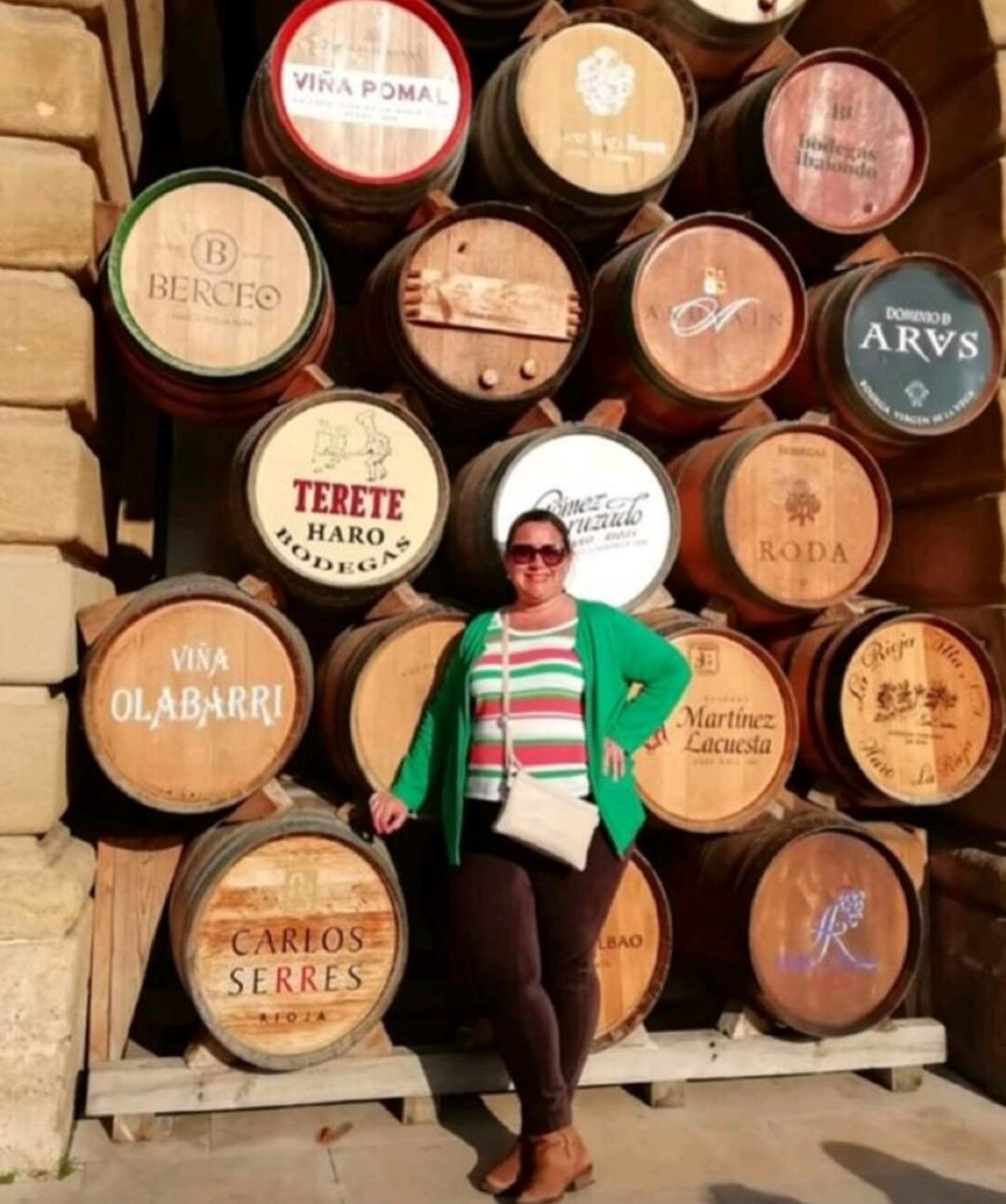 Verónica Cabanillas durante su viaje por La Rioja