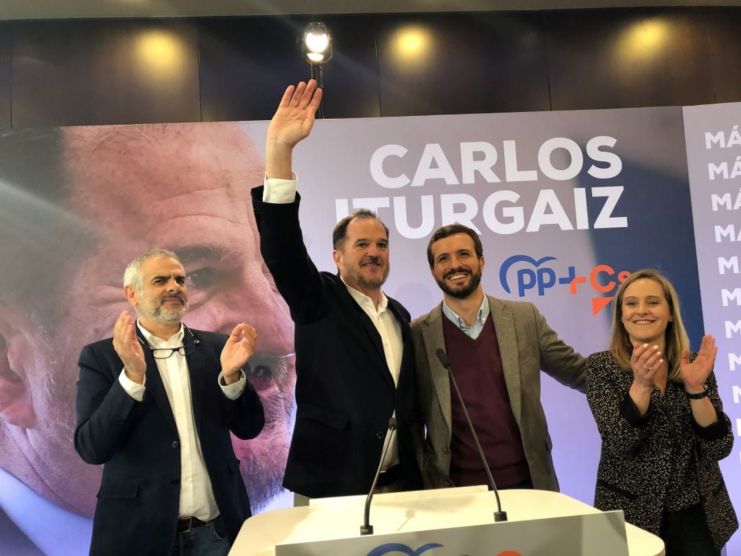 De izquierda a derecha: Carlos Carrizosa, Carlos Iturgaiz, Pablo Casado y Amaya Fernández